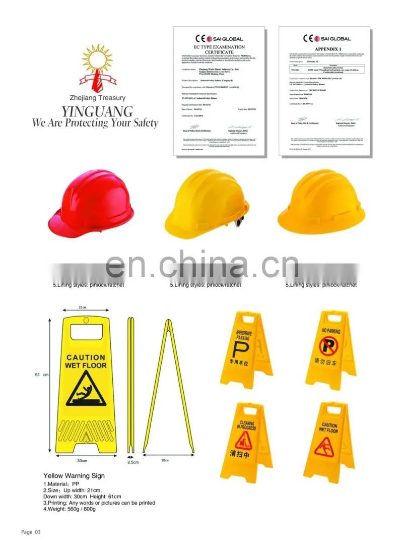 Reflective Work Safety Helmet with EN397 CERTIFICATE