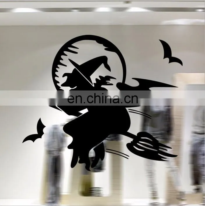 Halloween Theme Witch Window/Wall Sticker Halloween Decoration Home Decoration
