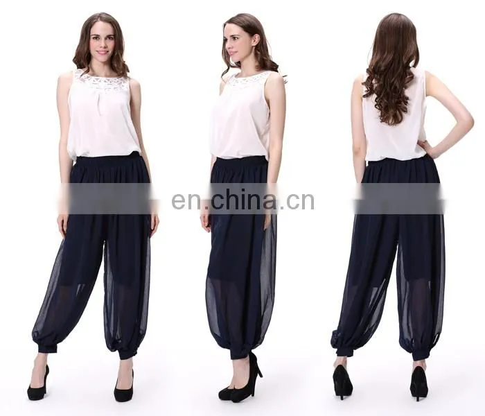 2015 Wholesale Summer New Designs Ladies Cargo Elegant Women Dress Pants