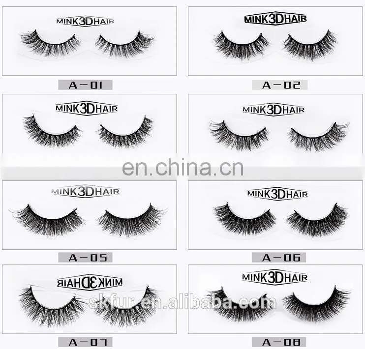 Factory wholesale private label custom package individual premium 3d 100% real mink lashes