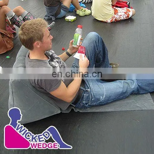2016 hot-selling Wicked Wedge/Inflatable Backrest Pillow/Inflatable Wedge Back Support Pillow/Beach wedge backrest pillow