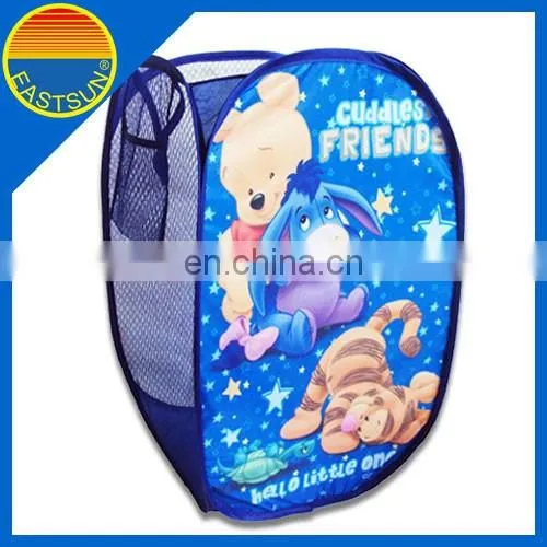 Folding 190T Polyester And Mesh Laundry Basket