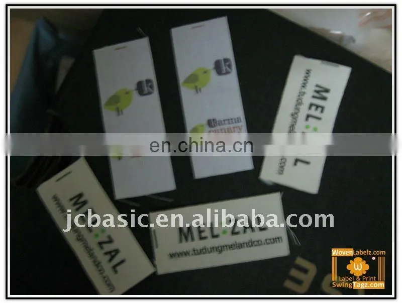 silk screen printed garment label in apparel