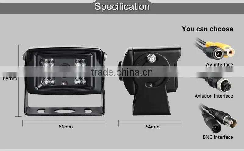 Wolesale hd ccd camera car parking camera night vision infrared waterproof rear view camera