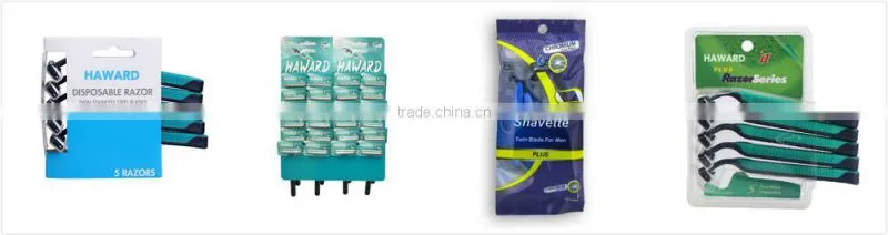 D227L male twin blade face clean razor blade
