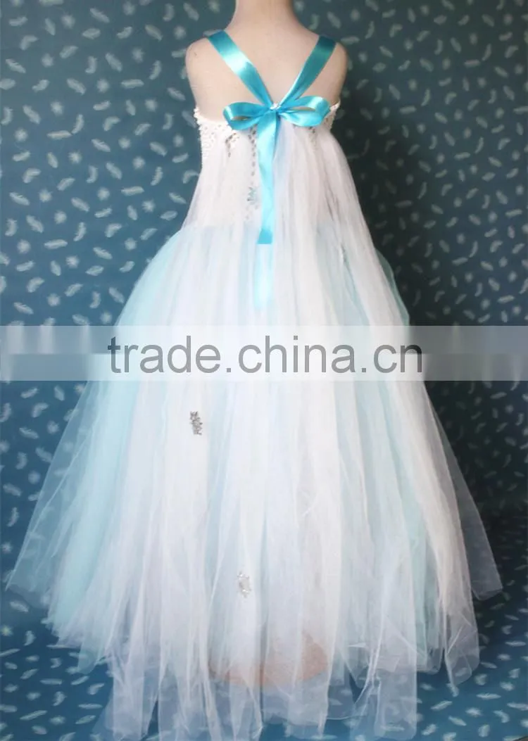 2014 summer wear dresses frozen princess elsa dress, princess dresses for children 10pcs/lot