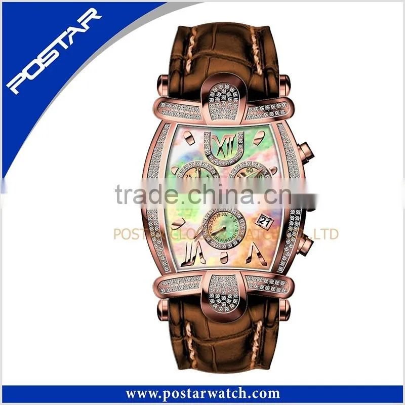 New product Military Leather Watch With Calendar Watch