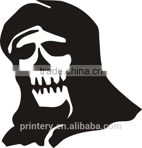 Skull car window light film sticker, removable window gel stickers,gel sticker winow glass stickers
