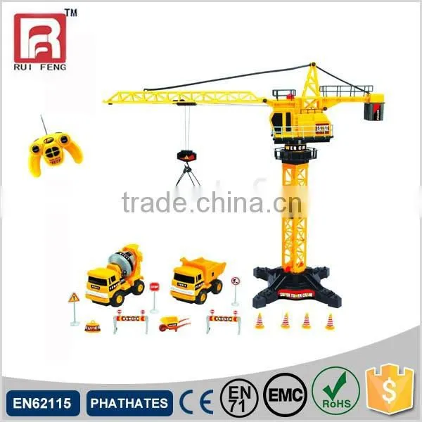Radio control 6 channel tower crane toy
