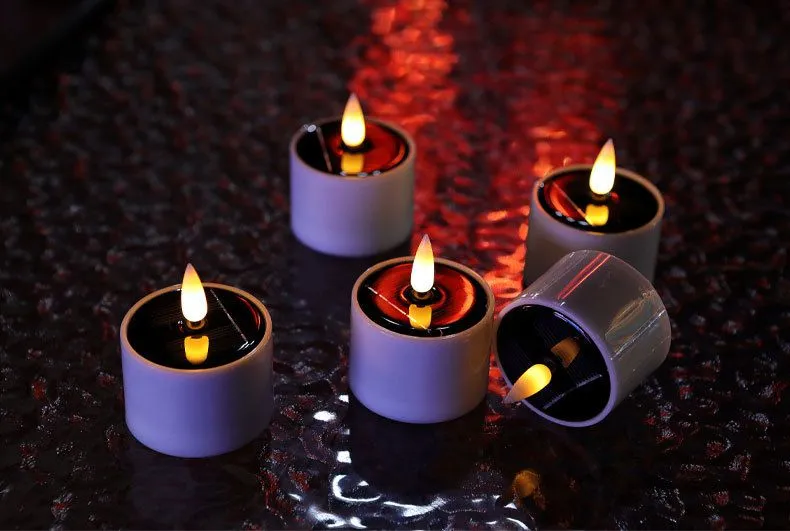 Solar Garden Light Outdoor Waterproof Home Nightlight Garden Decoration Tabletop Balcony Decoration Candle Flame Light
