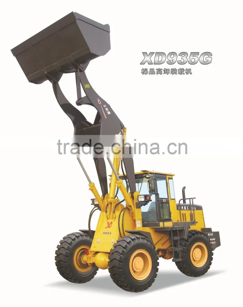 4.5m high dump wheel loader for sale XD935G farm machinery alibaba express china made