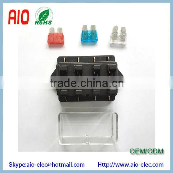 12V Universal ATC ATO Style Inline Car blade Fuse Holder with red 10 gauge wire loop