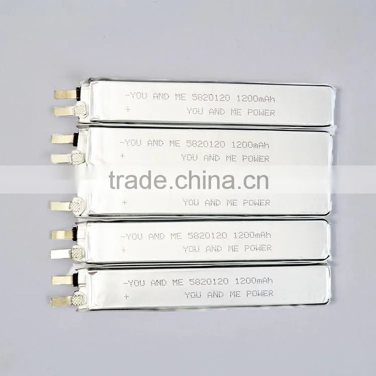 High discharge rate 5820120 1200mah 3.7v li-polymer battery for RC helicopter