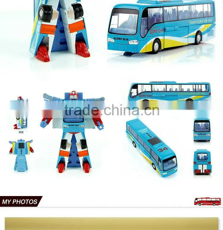 New 2014 Edition Genuine 24cm Transformation Robots Action Figures Classic Toys For Boy's Gifts Robot Change into Bus