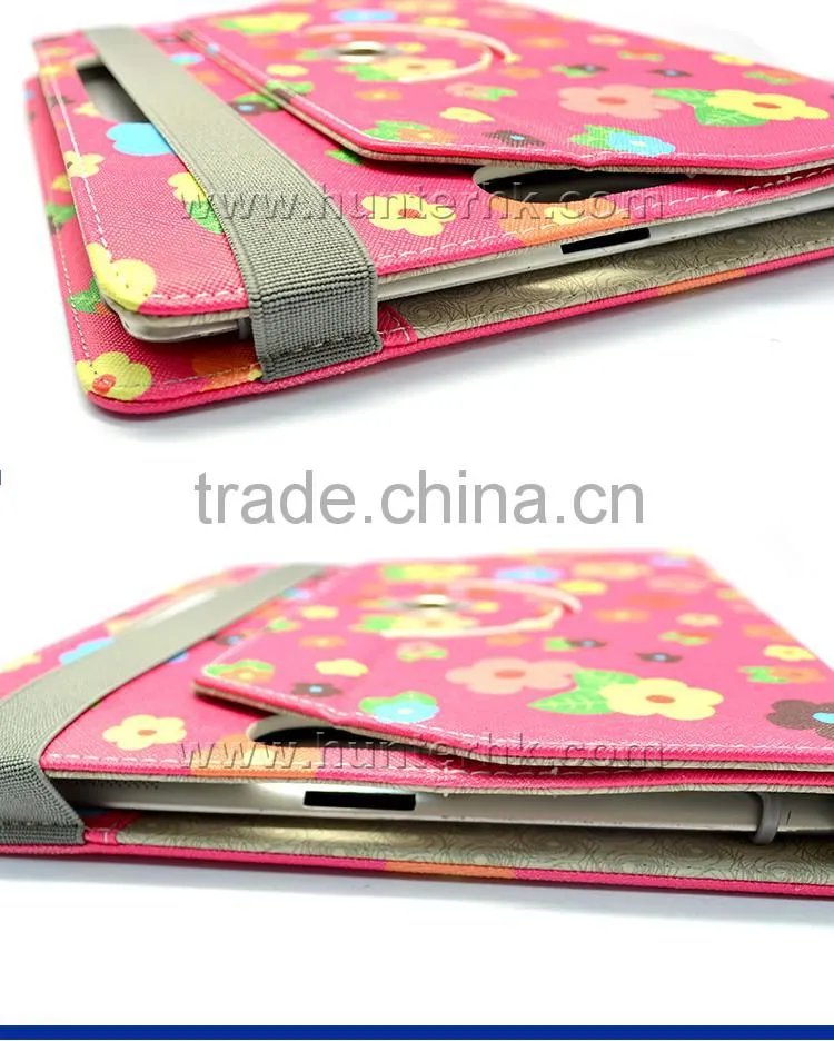 Printed Flower Universal 8" Rotating Tablet Case