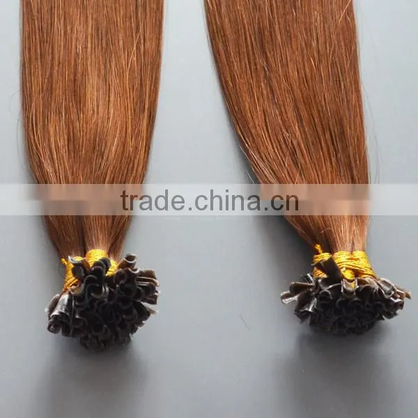 Remy U nail tip hair extensions remy U tip keratin human hair extension