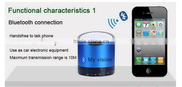 Branded top sell 2014 portable bluetooth mini speaker