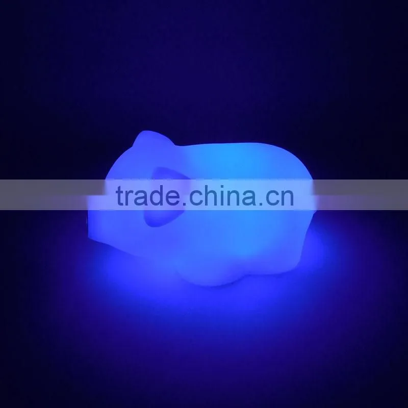 Lovely Plastic PIG Style Multicolor LED Light For Promotiom Gift