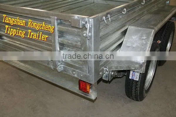 Hot dipped galvanized hydraulic tipping box trailer/ tipper trailer/ farm trailer