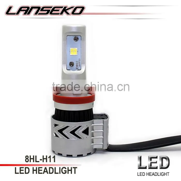 Hot sell led headlight bulbs H8 H9 H11 6500K 40w 6000LM led headlight with best beam pattern
