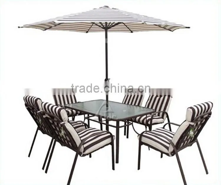Outdoor Furniture Garden Set Stainless Steel Canvas Steel Chair Outdoor Furniture