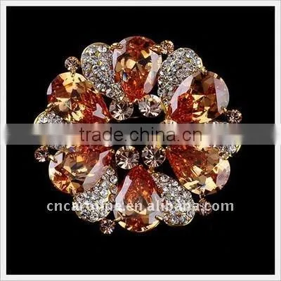 2012 New Design Vintage Crystal Brooch Flower