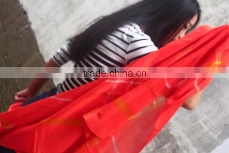 Fashionable voile gold thread square scarf