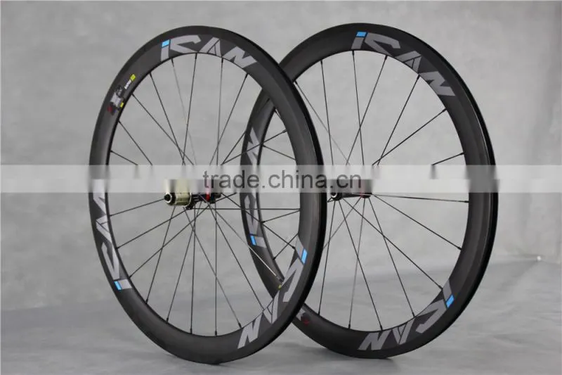 23mm width U shape 50mm carbon clincher wheels 700c road bike carbon wheelset clincher 50mm