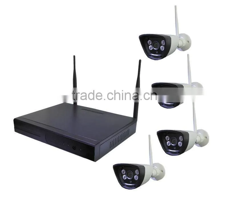 CCTV Camera P2P ONVIF 3G Max 4TB HDD Motion Detective 4CH Wireless NVR