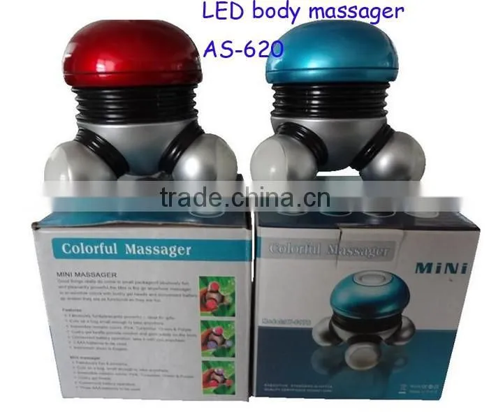 Battery powered portable USB Electric mini massager / body massager with LED