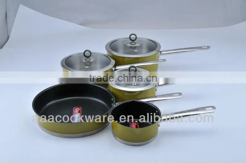 Transparent high-temperature painting stainless steel kitchenware sets
