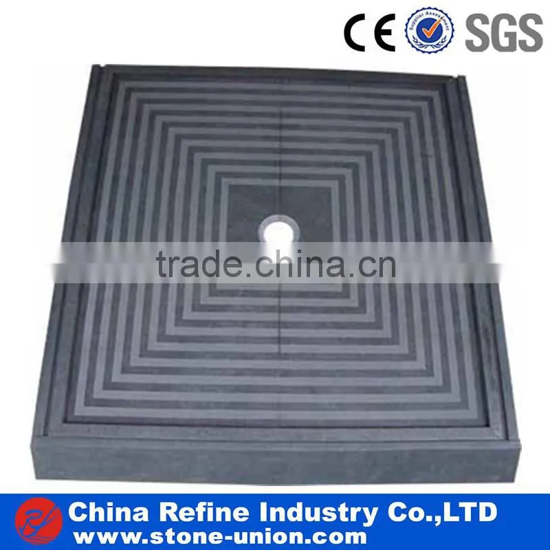 grey bathroom shower pans