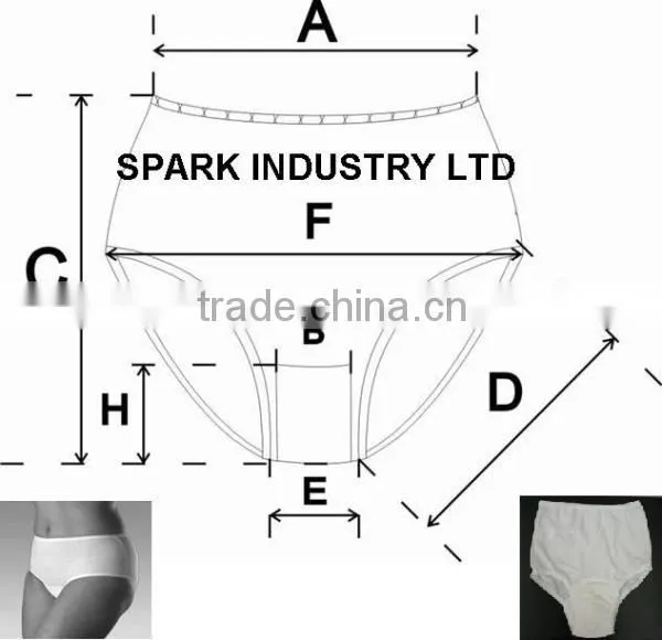 High quality women incontinence underwear with incontinence pad