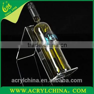 2015 clear acrylic wine display stand Fits up to 6 bottles