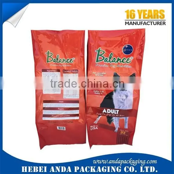Customized resealable pet food pouch /Stand up foil pet food pouch for wet cat food packaging/Baby food packaging pouch 15kg
