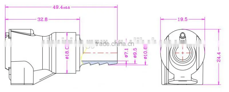 3/8" POM/EPDM Plastic disconnector BL1606HB