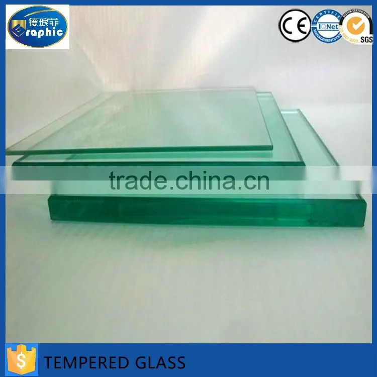Different shaped tempered clear glass