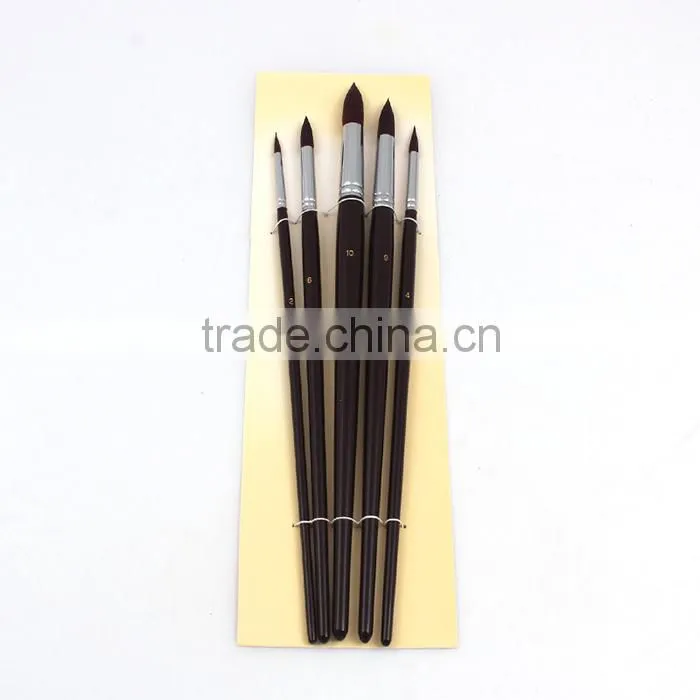 In Stock 5pcs Free Sample Wholesale Factory Price Artist Brush For Watercolor Painting