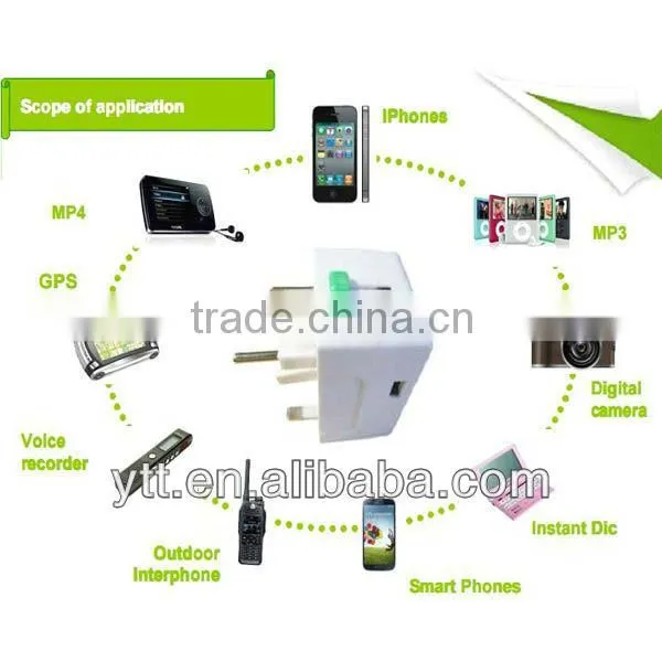 Latest ABS Material Universal Travel USB Charger