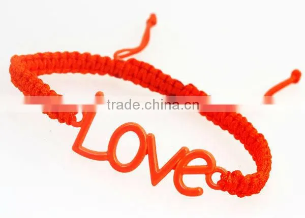 2016 Fashion Rope Bracelet Custom Multi Color Safe M Charm Bracelets
