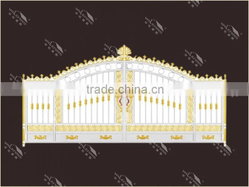 The new high quality aluminum sliding gate/main wrought iron gate for homes