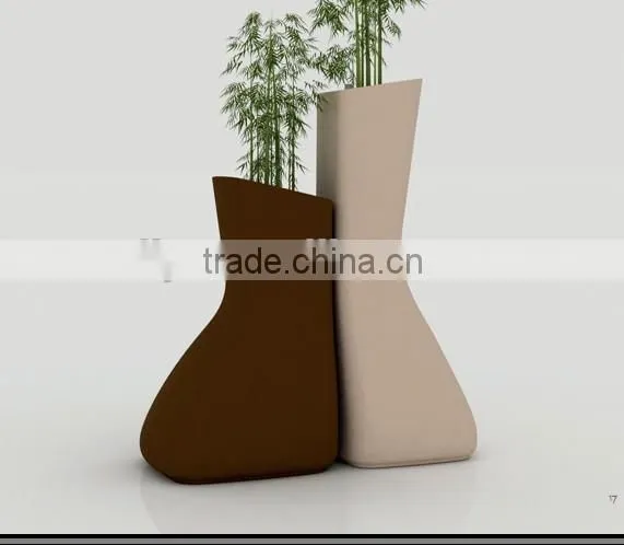modern fiberglass planter