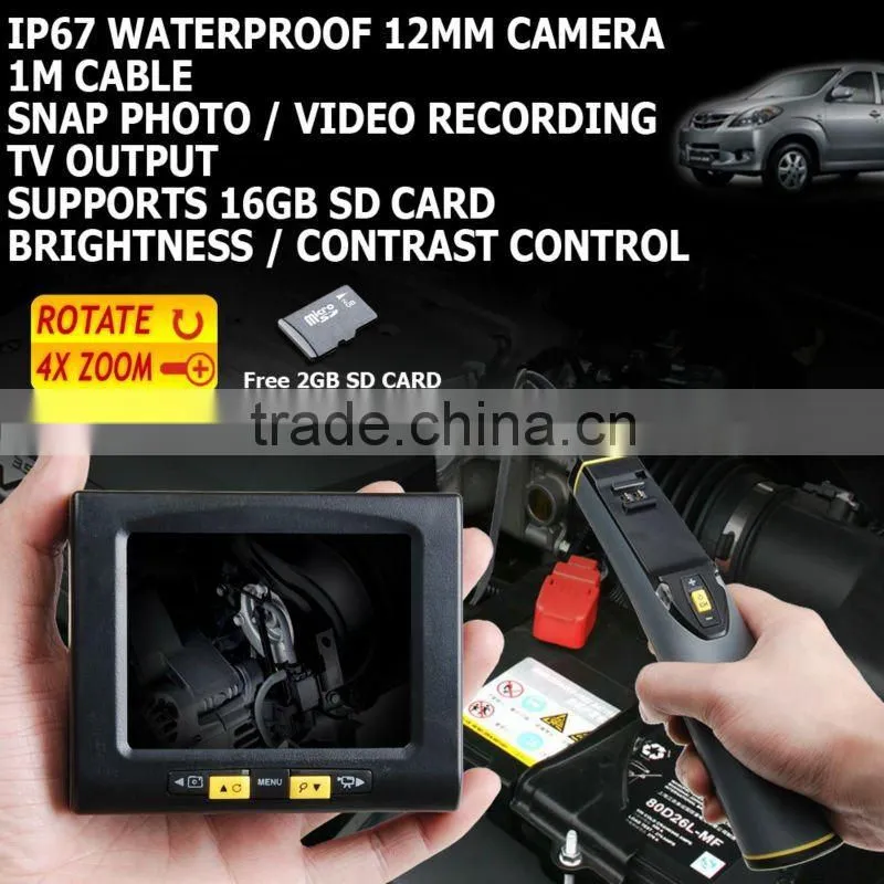 3.5" LCD Wireless Zoom Rotate Inspection Camera Borescope Endoscope