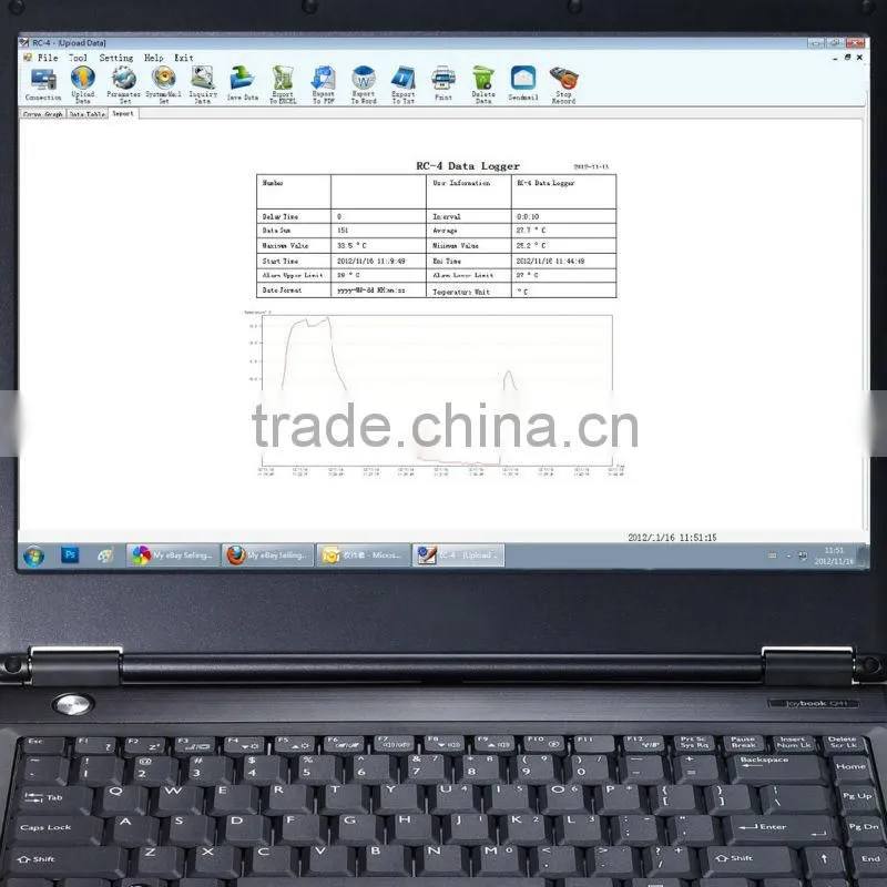 USB Internal External Sensor Temperature Data logger Datalogger Temp Recorder