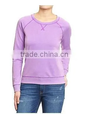 Factory Price Wholesale Women Plain Hoodies Crew Neck Hoodies Sweatshirt