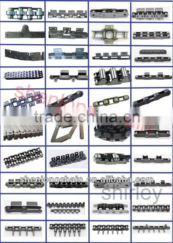 conveyor chain C2052 nickel plated, with speical extended pin every second pin, extention 15.7mm