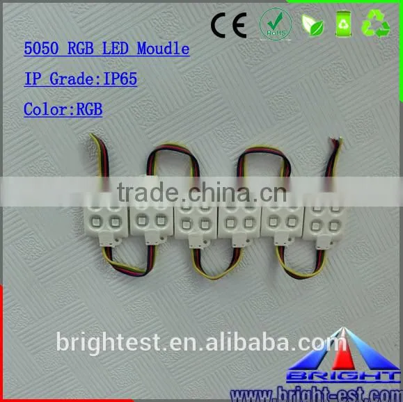 Stainless waterproof 4 SMD5050 led module with lens 130,Five years Manufactory.