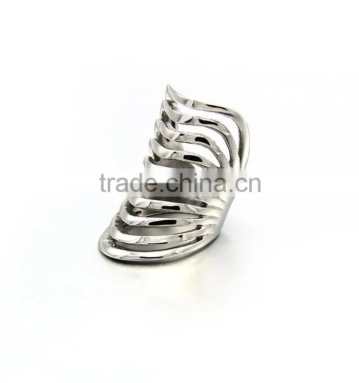 special wide finger design stainless steel jewelry ring styles for women