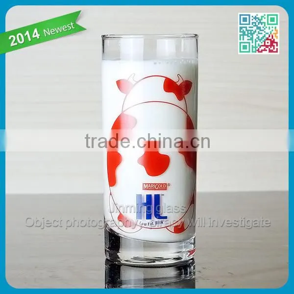 Printing glass milk cup a lovey giant panda glass milk cup