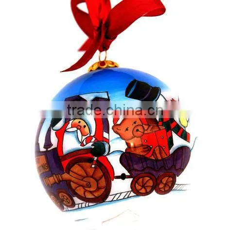 Christmas Glass Ball/ Inside painted Glass Ball